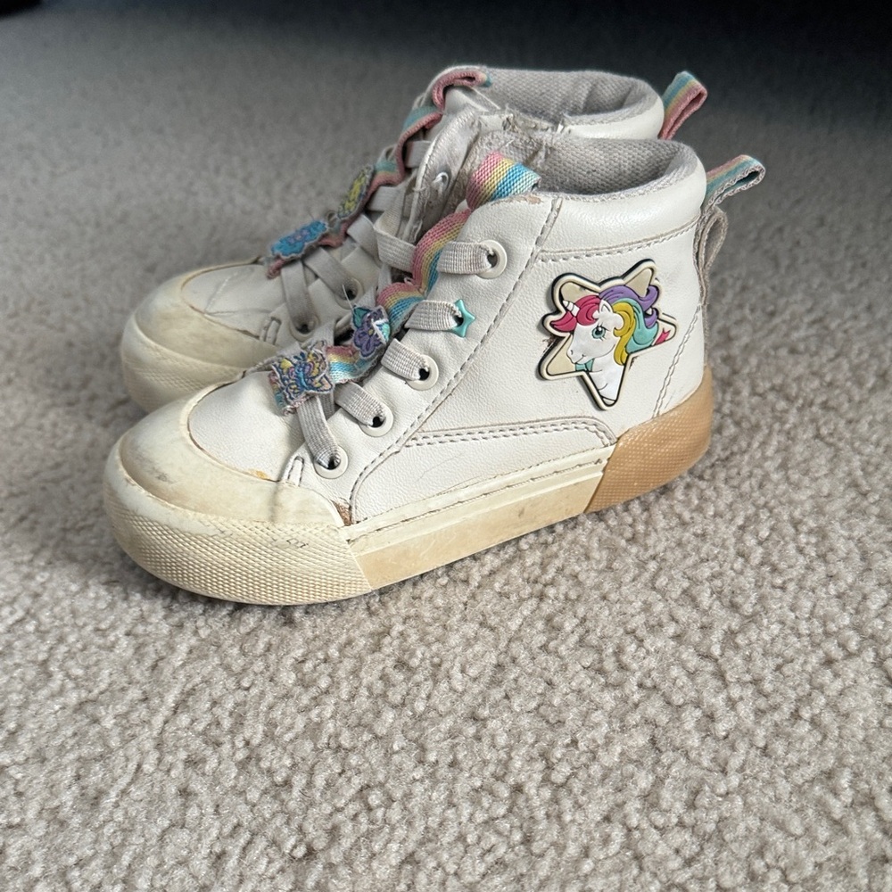 Zara Kids Cream Unicorn Sneakers